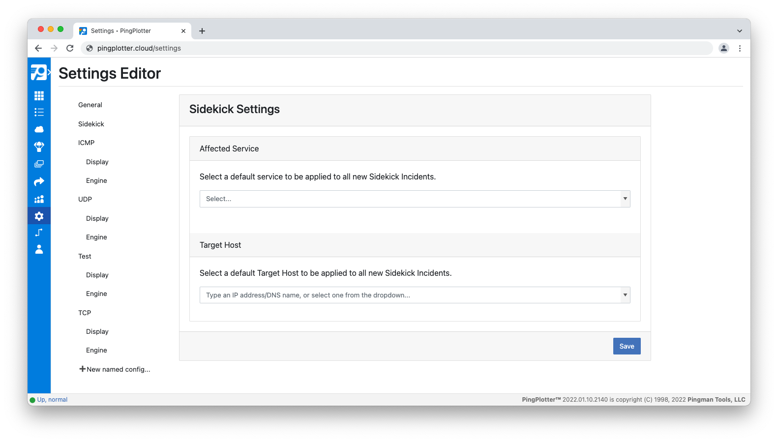 Set defaults for Sidekick Incidents.